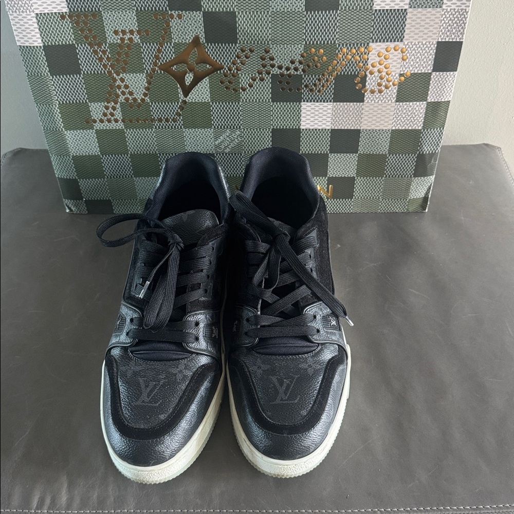 Louis Vuitton Canvas & Suede Men's Sneakers - Picture 2 of 8